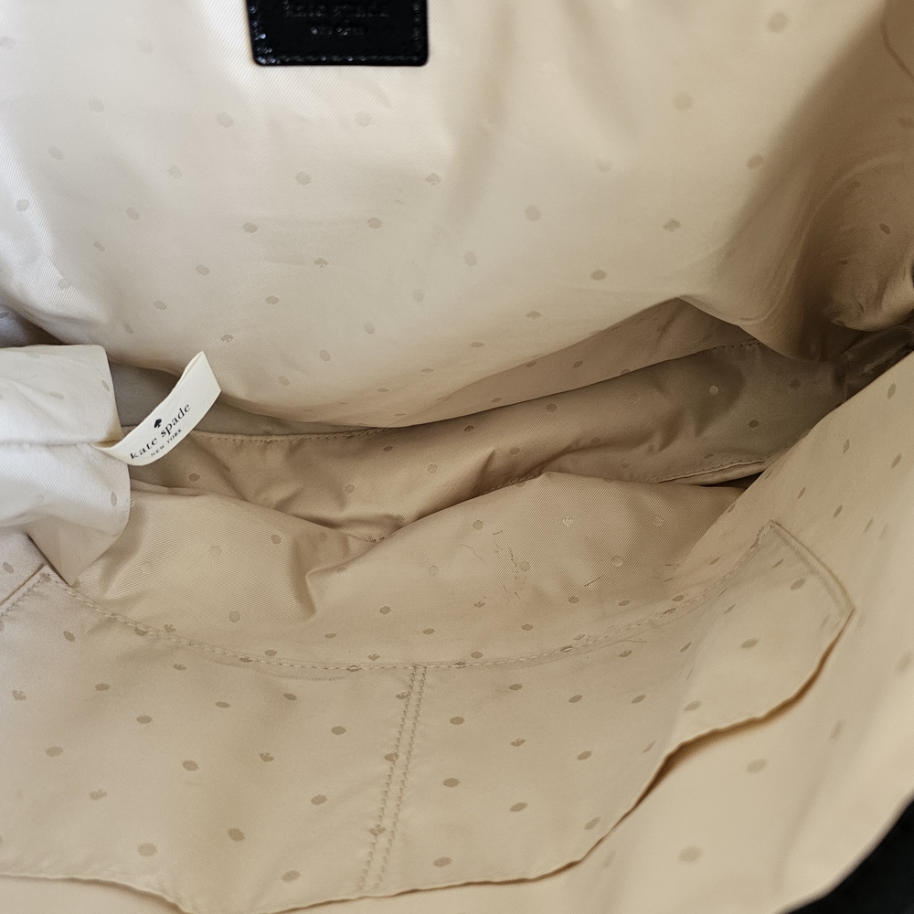 KATE SPADE Clinton Hill Dama Tote - Black Patent leather & Cream Tweed (Natural) - Picture 10 of 10